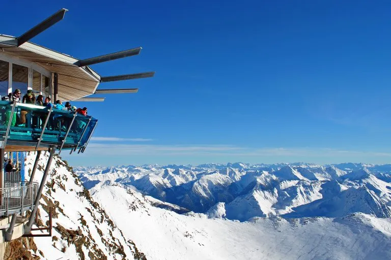 Hochgurgl Obergurgl Otztal skidort i Västra Tyrolen Österrikiska Alperna Österrike