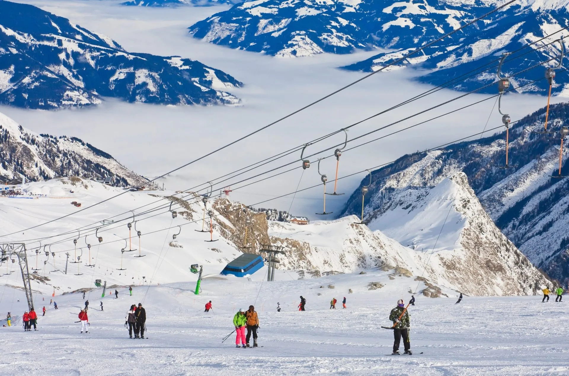 Station de ski de Kaprun, glacier de Kitzsteinhorn. Autriche