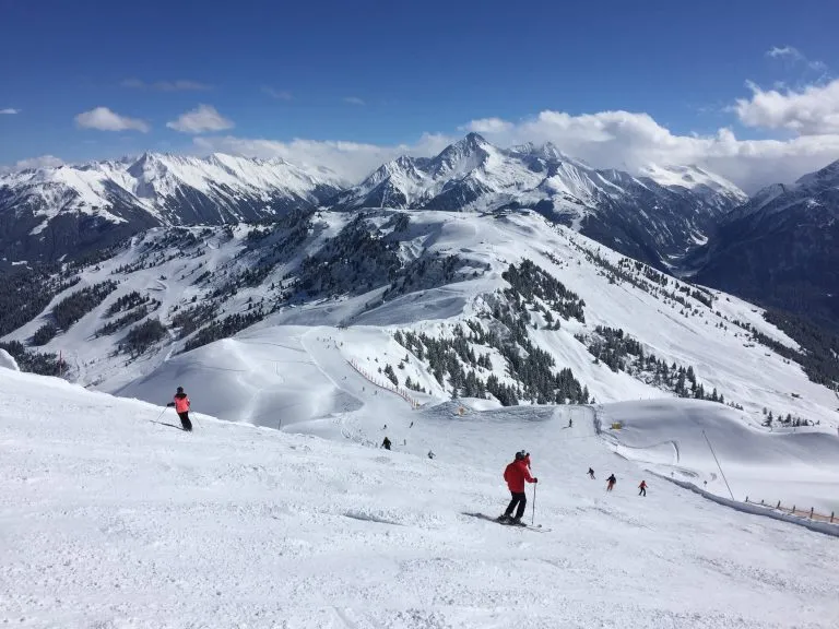 skigebiet in mayrhofen in den Alpen