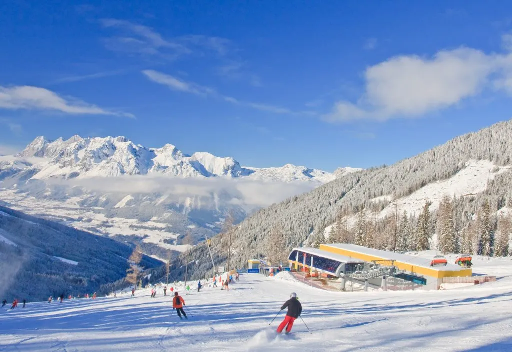 Skidort Schladming . Österrike